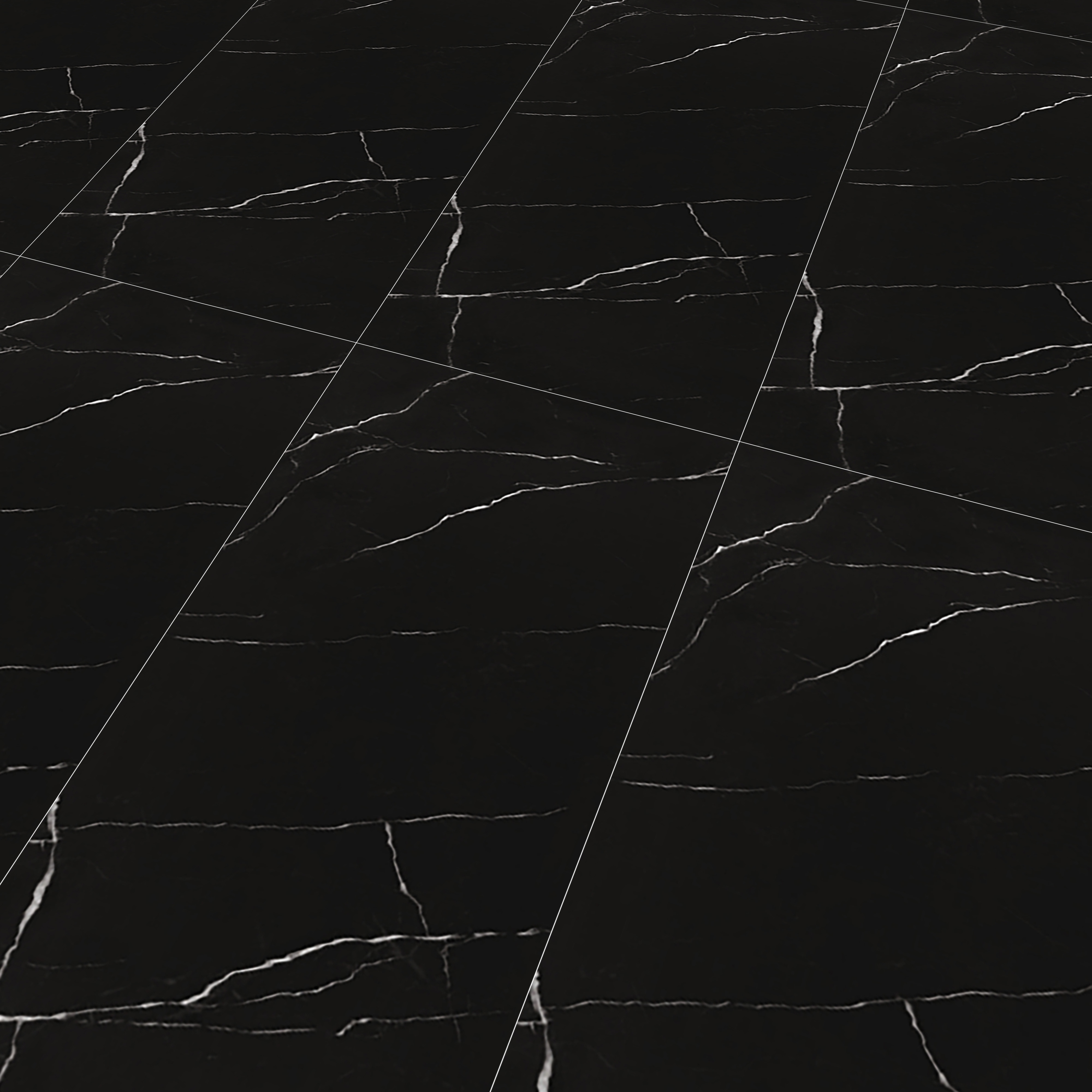 Marble Floor & Wall Tile | TL 00683 Inky Black Matte Finish 4 ft x 2 ft Matte Finish Vitrified Tile - 9 mm | Suitable For Living Room, Bedroom, Dining Area