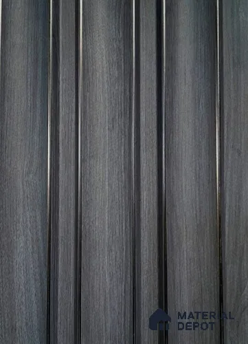 Grey Patterned Louver PN 06374 9.5 ft x 4.8 inch Charcoal Panel - 12 mm | Suitable for Feature Wall, TV Unit & Living Room | Width is Subjected to 5% Variation