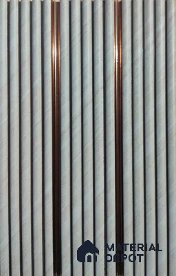 Patterned Louver PN 06112 9.5 ft x 4.8 inch Charcoal Panel - 12 mm | Suitable for Feature Wall, TV Unit & Living Room | Width is Subjected to 5% Variation