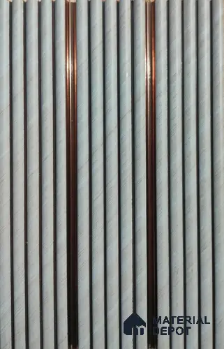 Patterned Louver PN 06112 9.5 ft x 4.8 inch Charcoal Panel - 12 mm | Suitable for Feature Wall, TV Unit & Living Room | Width is Subjected to 5% Variation