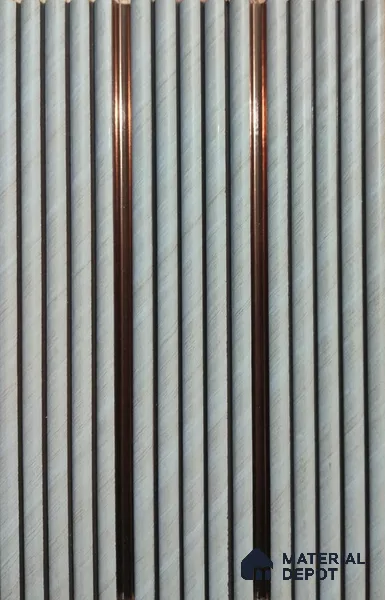 Patterned Louver PN 06112 9.5 ft x 4.8 inch Charcoal Panel - 12 mm | Suitable for Feature Wall, TV Unit & Living Room | Width is Subjected to 5% Variation