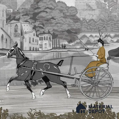 It’s a French Life, Old Painting Inspired Wallpaper, Customised Sukoon Series Handmade Patterned Design (Customised Size Wallpaper)