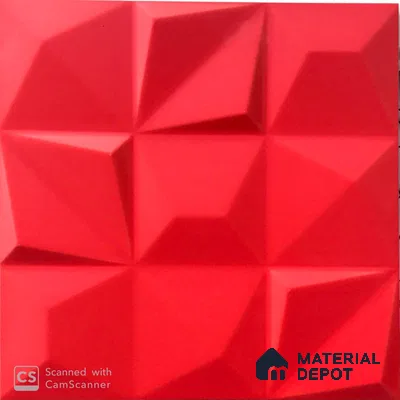 3D Wall Tile TL 02141 B Dusk Blood Red 300 x 300 mm Matte Finish Ceramic Tile - 9 mm