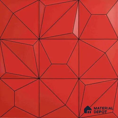 3D Wall Tile TL 02141 A Dusk Blood Red Decor 300 x 300 mm Matte Finish Ceramic Wall Tile - 9 mm
