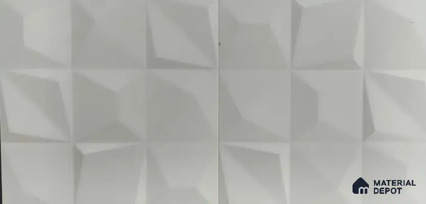 3D Wall Tile TL 01433 A Dusk White 300 x 300 mm Ceramic Glazed Matte Finish Tile - 9 mm
