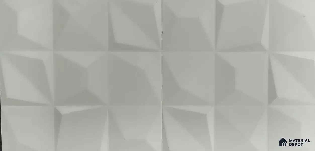 3D Wall Tile TL 01433 A Dusk White 300 x 300 mm Ceramic Glazed Matte Finish Tile - 9 mm