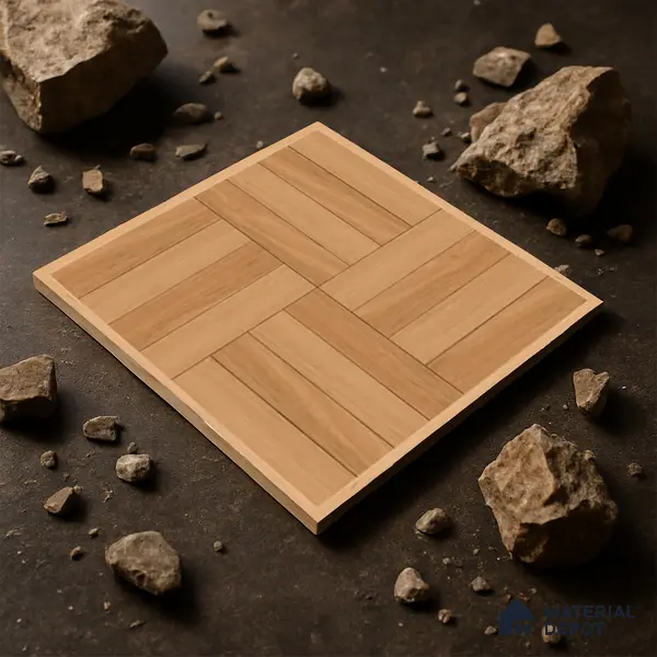 Parking Floor Tile TL 00880 Beige | 16 x 16 inch | Anti Slip Matte Finish Heavy Duty Vitrified Tile - 12 mm | Suitable For High Traffic Areas, Terrace, Balcony | Pattern Alignment May Vary | 2-3 mm Spacer is Mandatory
