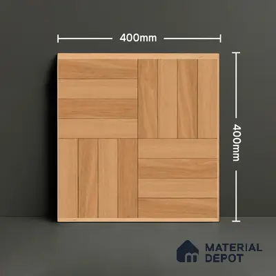 Parking Floor Tile TL 00880 Beige | 16 x 16 inch | Anti Slip Matte Finish Heavy Duty Vitrified Tile - 12 mm | Suitable For High Traffic Areas, Terrace, Balcony | Pattern Alignment May Vary | 2-3 mm Spacer is Mandatory