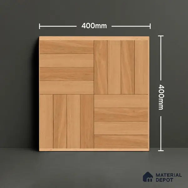 Parking Floor Tile TL 00880 Beige | 16 x 16 inch | Anti Slip Matte Finish Heavy Duty Vitrified Tile - 12 mm | Suitable For High Traffic Areas, Terrace, Balcony | Pattern Alignment May Vary | 2-3 mm Spacer is Mandatory