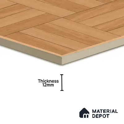 Parking Floor Tile TL 00880 Beige | 16 x 16 inch | Anti Slip Matte Finish Heavy Duty Vitrified Tile - 12 mm | Suitable For High Traffic Areas, Terrace, Balcony | Pattern Alignment May Vary | 2-3 mm Spacer is Mandatory