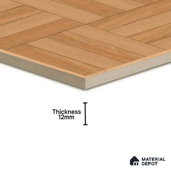 Parking Floor Tile TL 00880 Beige | 16 x 16 inch | Anti Slip Matte Finish Heavy Duty Vitrified Tile - 12 mm | Suitable For High Traffic Areas, Terrace, Balcony | Pattern Alignment May Vary | 2-3 mm Spacer is Mandatory