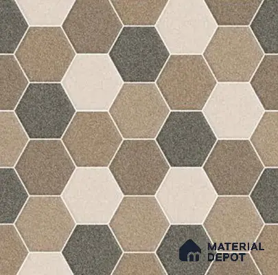 Parking Floor Tile TL 00872 C Beige & Cream | 16 x 16 inch | Anti Skid Matte Finish Heavy Duty Vitrified Tile - 12 mm | Suitable For Outdoor, Terrace, Balcony | Pattern Alignment May Vary | 2-3 mm Spacer is Mandatory