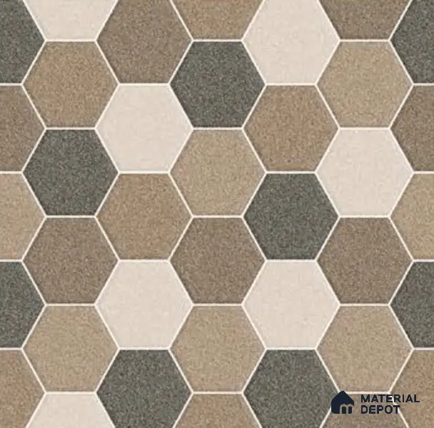 Parking Floor Tile TL 00872 C Beige & Cream | 16 x 16 inch | Anti Skid Matte Finish Heavy Duty Vitrified Tile - 12 mm | Suitable For Outdoor, Terrace, Balcony | Pattern Alignment May Vary | 2-3 mm Spacer is Mandatory