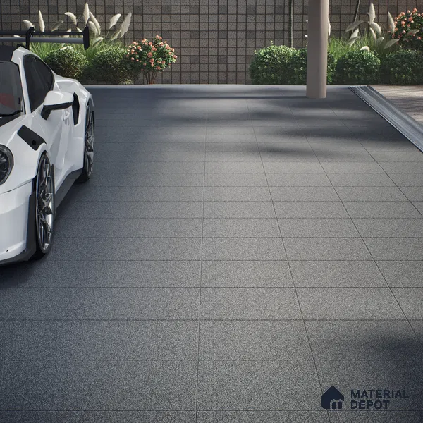 Parking Floor Tile TL 00875 B Grey 16 x 16 inch Matte Finish Heavy Duty Vitrified Tile - 12 mm | Pattern Alignment May Vary | 2-3 mm Spacer is Mandatory