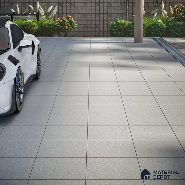 TL 00875 C Slate Grey 16 x 16 inch Matte Finish Heavy Duty Vitrified Parking Floor Tile - 12 mm | Pattern Alignment May Vary | 2-3 mm Spacer is Mandatory