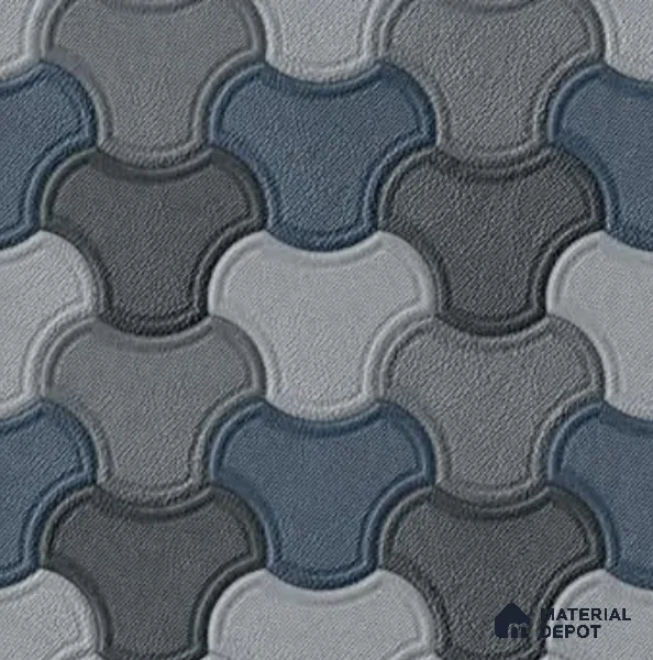Parking Floor Tile TL 00876 B Smoky Grey | 16 x 16 inch | Anti Skid Matte Finish Heavy Duty Vitrified Tile - 12 mm | Suitable For Outdoor, Terrace, Balcony | Pattern Alignment May Vary | 2-3 mm Spacer is Mandatory