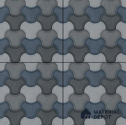 Parking Floor Tile TL 00876 B Smoky Grey | 16 x 16 inch | Anti Skid Matte Finish Heavy Duty Vitrified Tile - 12 mm | Suitable For Outdoor, Terrace, Balcony | Pattern Alignment May Vary | 2-3 mm Spacer is Mandatory