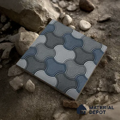 Parking Floor Tile TL 00876 B Smoky Grey | 16 x 16 inch | Anti Skid Matte Finish Heavy Duty Vitrified Tile - 12 mm | Suitable For Outdoor, Terrace, Balcony | Pattern Alignment May Vary | 2-3 mm Spacer is Mandatory