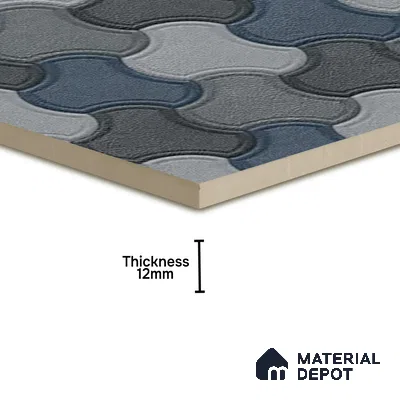 Parking Floor Tile TL 00876 B Smoky Grey | 16 x 16 inch | Anti Skid Matte Finish Heavy Duty Vitrified Tile - 12 mm | Suitable For Outdoor, Terrace, Balcony | Pattern Alignment May Vary | 2-3 mm Spacer is Mandatory