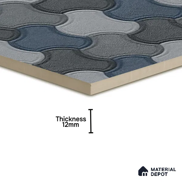Parking Floor Tile TL 00876 B Smoky Grey | 16 x 16 inch | Anti Skid Matte Finish Heavy Duty Vitrified Tile - 12 mm | Suitable For Outdoor, Terrace, Balcony | Pattern Alignment May Vary | 2-3 mm Spacer is Mandatory