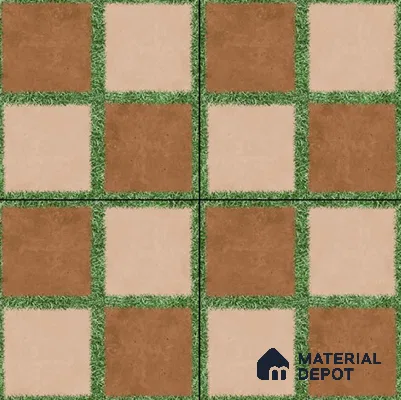 Parking Floor Tile TL 00871 C Brown & Beige | 16 x 16 inch | Anti Skid Matte Finish Heavy Duty Vitrified Tile - 12 mm | Suitable For Outdoor, Terrace, Balcony | Pattern Alignment May Vary | 2-3 mm Spacer is Mandatory