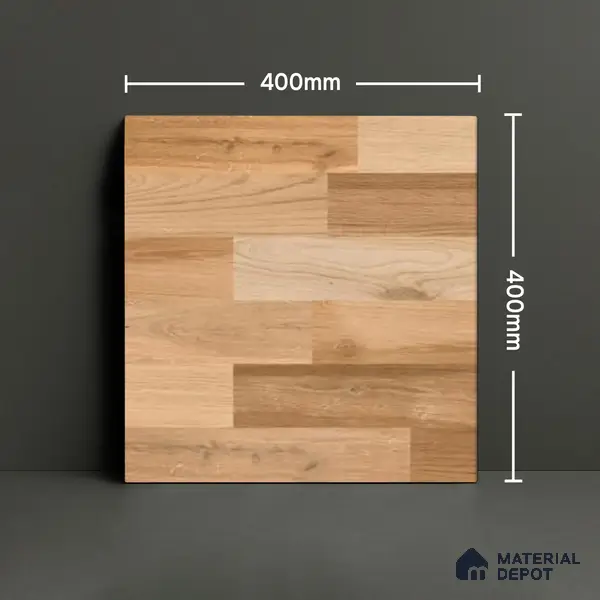 Parking Floor Tile TL 00881 Latte Beige | 16 x 16 inch | Anti Slip Matte Finish Heavy Duty Vitrified Tile - 12 mm | Suitable For High Traffic Areas, Terrace, Balcony | Pattern Alignment May Vary | 2-3 mm Spacer is Mandatory