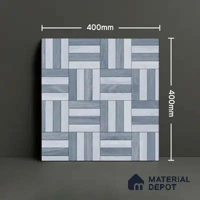Parking Floor Tile TL 00879 B Foggy Grey | 16 x 16 inch | Anti Skid Matte Finish Heavy Duty Vitrified Tile - 12 mm | Suitable For High Traffic Areas, Terrace, Balcony | Pattern Alignment May Vary | 2-3 mm Spacer is Mandatory
