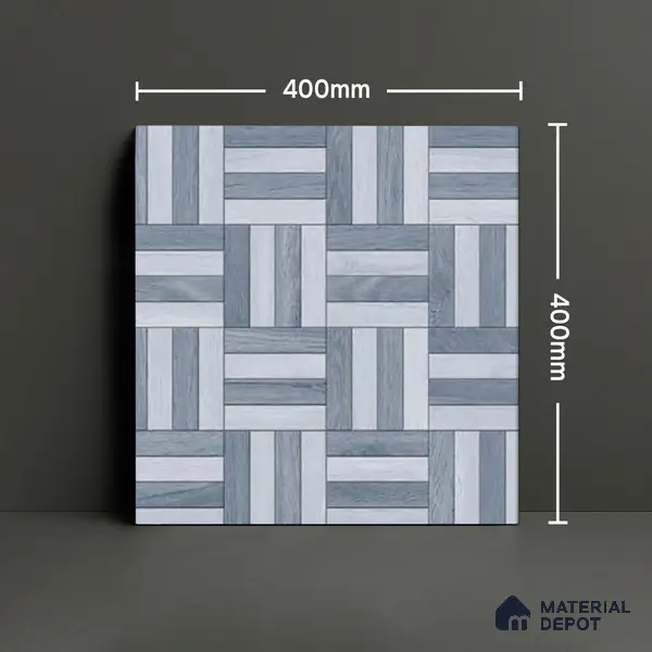 Parking Floor Tile TL 00879 B Foggy Grey | 16 x 16 inch | Anti Skid Matte Finish Heavy Duty Vitrified Tile - 12 mm | Suitable For High Traffic Areas, Terrace, Balcony | Pattern Alignment May Vary | 2-3 mm Spacer is Mandatory