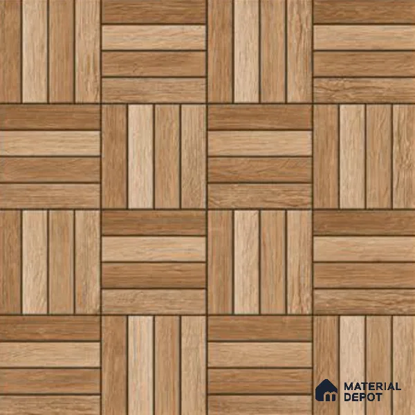Parking Floor Tile TL 00879 A Oragnic Brown | 16 x 16 inch | Anti Skid Matte Finish Heavy Duty Vitrified Tile - 12 mm | Suitable For High Traffic Areas, Terrace, Balcony | Pattern Alignment May Vary | 2-3 mm Spacer is Mandatory