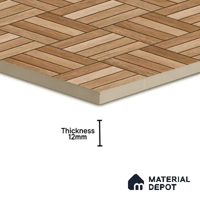 Parking Floor Tile TL 00879 A Oragnic Brown | 16 x 16 inch | Anti Skid Matte Finish Heavy Duty Vitrified Tile - 12 mm | Suitable For High Traffic Areas, Terrace, Balcony | Pattern Alignment May Vary | 2-3 mm Spacer is Mandatory