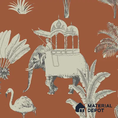 Itihaas, Indian Theme Room Wallpaper, Red Sukoon Series Handmade Patterned Design (Customised Size Wallpaper)