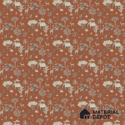 Itihaas, Indian Theme Room Wallpaper, Red Sukoon Series Handmade Patterned Design (Customised Size Wallpaper)