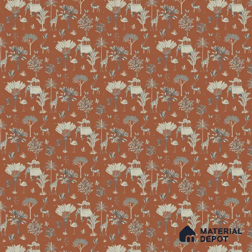 Itihaas, Indian Theme Room Wallpaper, Red Sukoon Series Handmade Patterned Design (Customised Size Wallpaper)
