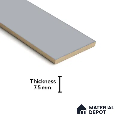 Subway Wall Tile TL 04967 B El Clasico Plain Kasol Grey 12 x 4 inch Ceramic Glossy Finish - 7.5 mm | Suitable for Highlighter Walls, Foyer, Bathroom, Kitchen Wall & Backsplashes