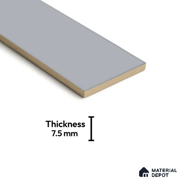 Subway Wall Tile TL 04967 B El Clasico Plain Kasol Grey 12 x 4 inch Ceramic Glossy Finish - 7.5 mm | Suitable for Highlighter Walls, Foyer, Bathroom, Kitchen Wall & Backsplashes