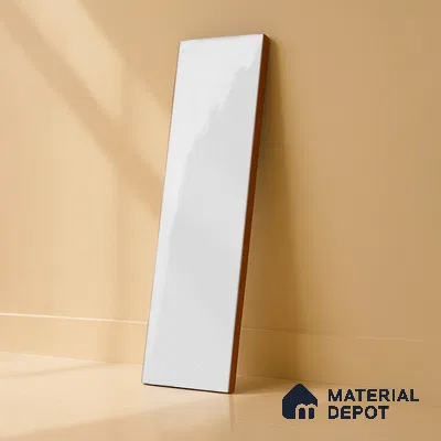Subway Wall Tile TL 04967 D El Clasico Plain Fog White 12 x 4 inch Ceramic Glossy Finish - 7.5 mm | Suitable for Highlighter Walls, Foyer, Bathroom, Kitchen Wall & Backsplashes (Sample)