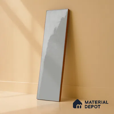 Subway Wall Tile TL 04967 F El Clasico Plain Moonlight Grey 12 x 4 inch Ceramic Glossy Finish - 7.5 mm | Suitable for Highlighter Walls, Foyer, Bathroom, Kitchen Wall & Backsplashes (Sample)