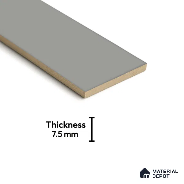 Subway Wall Tile TL 04967 F El Clasico Plain Moonlight Grey 12 x 4 inch Ceramic Glossy Finish - 7.5 mm | Suitable for Highlighter Walls, Foyer, Bathroom, Kitchen Wall & Backsplashes (Sample)