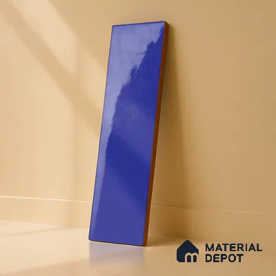 Subway Wall Tile TL 04967 H El Clasico Plain Fiji Blue 12 x 4 inch Ceramic Glossy Finish - 7.5 mm | Suitable for Highlighter Walls, Foyer, Bathroom, Kitchen Wall & Backsplashes