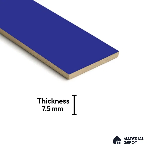 Subway Wall Tile TL 04967 H El Clasico Plain Fiji Blue 12 x 4 inch Ceramic Glossy Finish - 7.5 mm | Suitable for Highlighter Walls, Foyer, Bathroom, Kitchen Wall & Backsplashes
