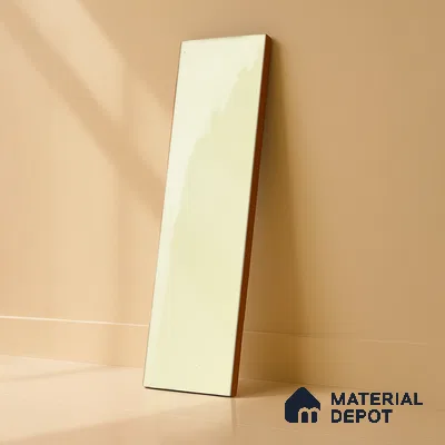 Subway Wall Tile TL 04967 El Clasico Plain Almond Mist 12 x 4 inch Ceramic Glossy Finish - 7.5 mm | Suitable for Highlighter Walls, Foyer, Bathroom, Kitchen Wall & Backsplashes