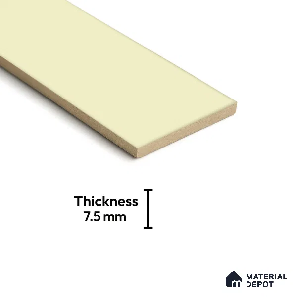 Subway Wall Tile TL 04967 El Clasico Plain Almond Mist 12 x 4 inch Ceramic Glossy Finish - 7.5 mm | Suitable for Highlighter Walls, Foyer, Bathroom, Kitchen Wall & Backsplashes