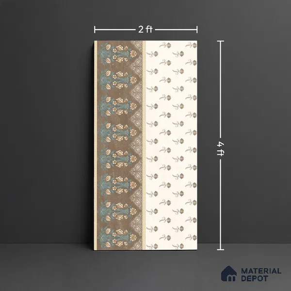 Highlighter Wall Tile TL 08543 C | 4 ft x 2 ft Full Body Dry Granula Plus Matte Finish Vitrified Tile - 10 mm | 4 Random Design | Suitable for Living Room, Bedroom, Bathroom & Kitchen