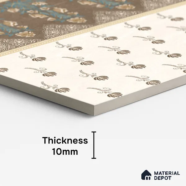 Highlighter Wall Tile TL 08543 C | 4 ft x 2 ft Full Body Dry Granula Plus Matte Finish Vitrified Tile - 10 mm | 4 Random Design | Suitable for Living Room, Bedroom, Bathroom & Kitchen