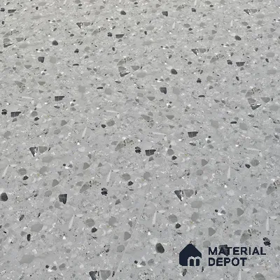 Terrazzo Floor & Wall Tile TL 06404 B Terazzo Grey 4 ft x 2 ft Carving Matte Finish Vitrified Tile - 9 mm | Suitable for Living Room, Bedroom & Bathroom (Sample)