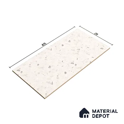 Terrazzo Floor & Wall Tile TL 06404 C Terazzo Bianco 4 ft x 2 ft Carving Matte Finish Vitrified Tile - 9 mm | Suitable for Living Room, Bedroom & Bathroom (Sample)
