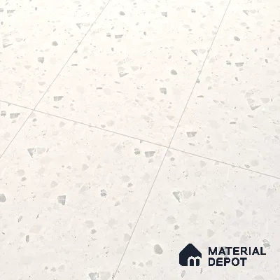 Terrazzo Floor & Wall Tile TL 06404 C Terazzo Bianco 4 ft x 2 ft Carving Matte Finish Vitrified Tile - 9 mm | Suitable for Living Room, Bedroom & Bathroom (Sample)