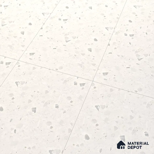 Terrazzo Floor & Wall Tile TL 06404 C Terazzo Bianco 4 ft x 2 ft Carving Matte Finish Vitrified Tile - 9 mm | Suitable for Living Room, Bedroom & Bathroom (Sample)