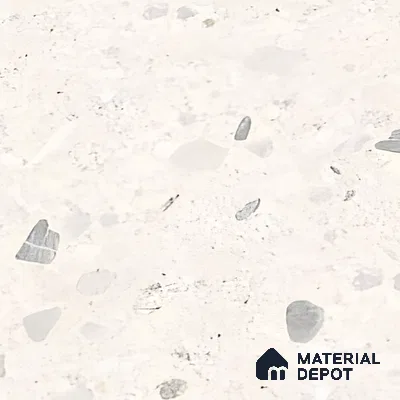 Terrazzo Floor & Wall Tile TL 06404 C Terazzo Bianco 4 ft x 2 ft Carving Matte Finish Vitrified Tile - 9 mm | Suitable for Living Room, Bedroom & Bathroom (Sample)