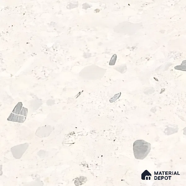 Terrazzo Floor & Wall Tile TL 06404 C Terazzo Bianco 4 ft x 2 ft Carving Matte Finish Vitrified Tile - 9 mm | Suitable for Living Room, Bedroom & Bathroom (Sample)